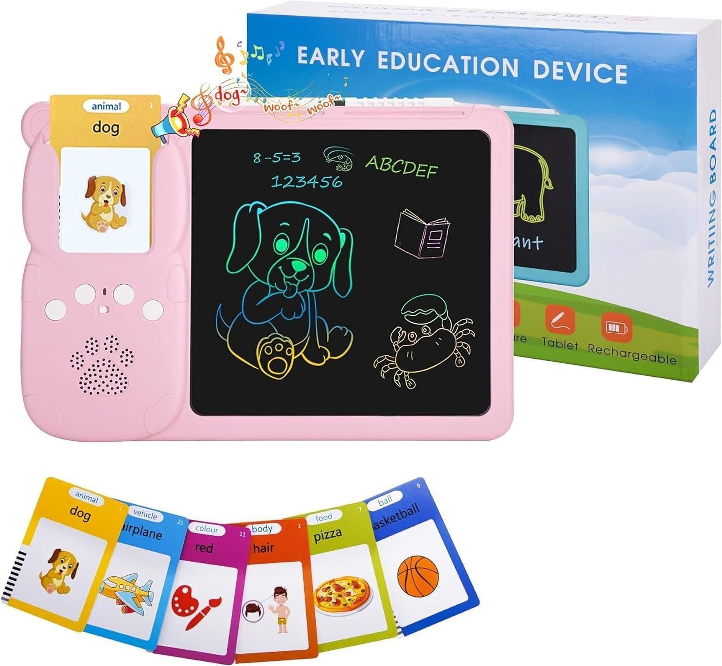 Talking Flash card With LCD Writing Tablet for Kids (224 Sight Words) Enlighten Toy Gift